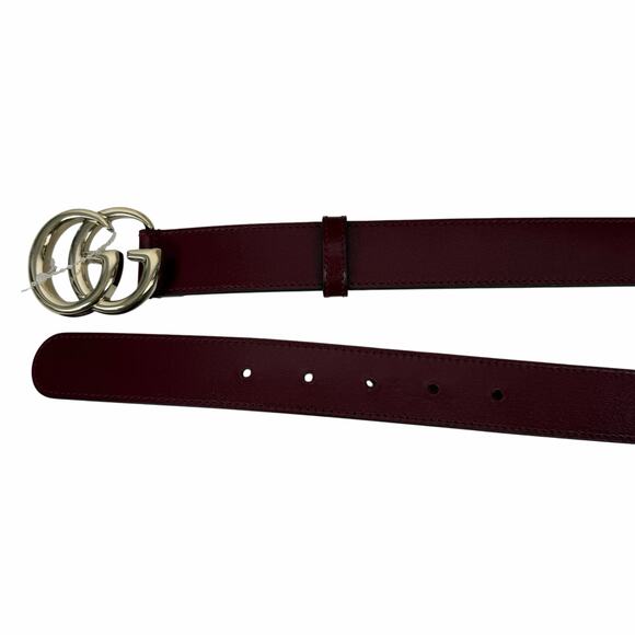 Gucci GG Marmont Belt Red Leather Gold Buckle Women Size 95/38 main image 7